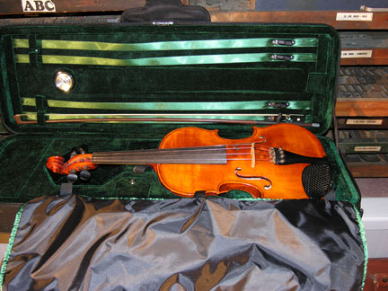 Fiddle comes with carrying case as well.